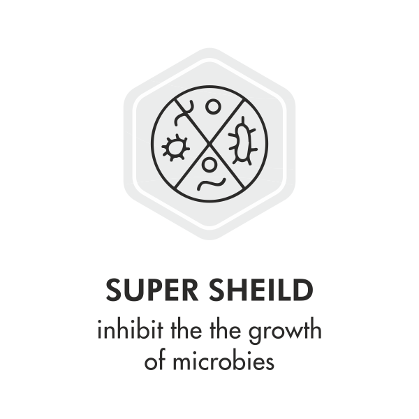 • Super Shield: Inhibit the growth of microbies